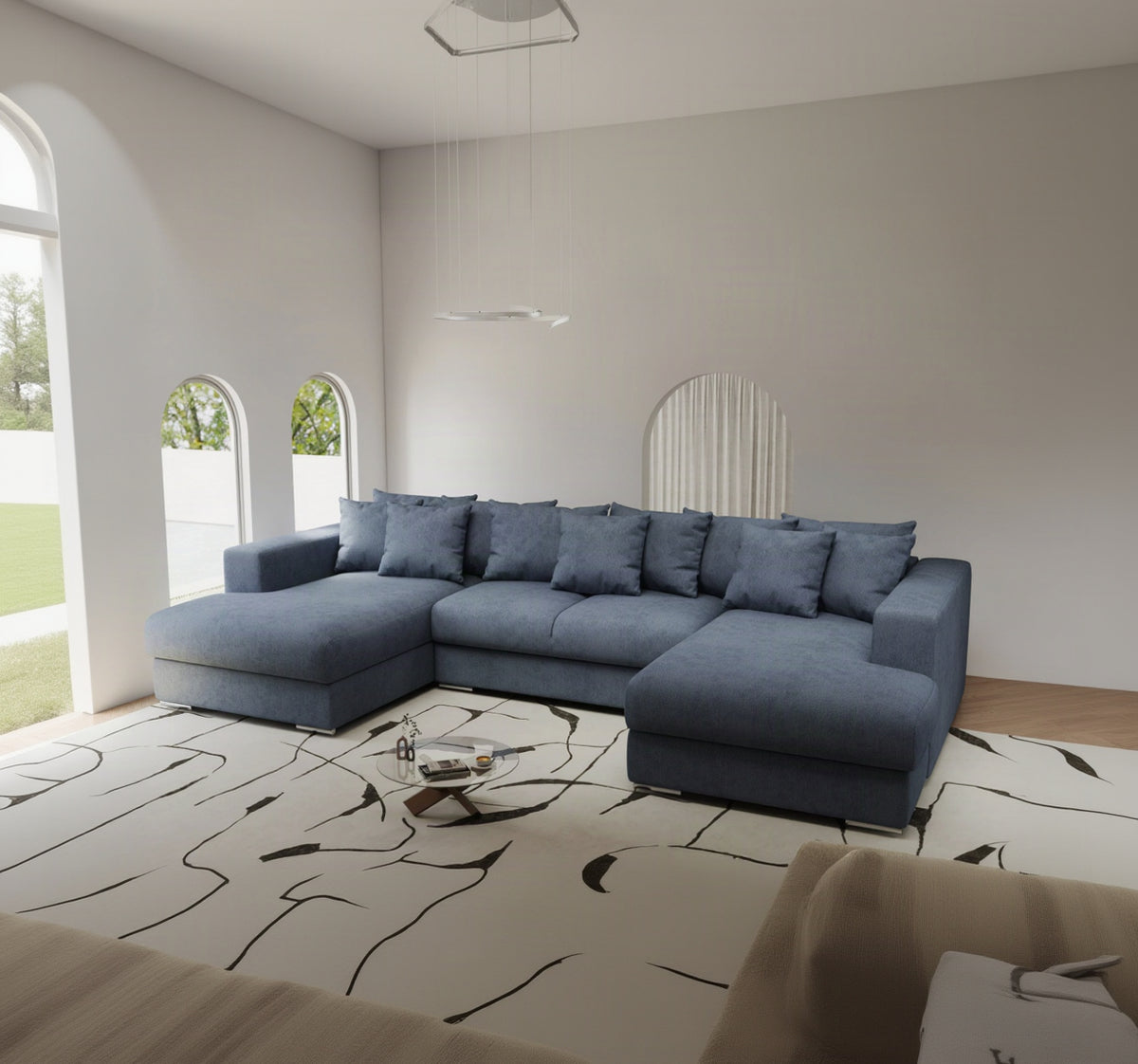 Colțar extensibil dumonde Gloria U Enjoy Antracit 340x167 cm — imagine 1