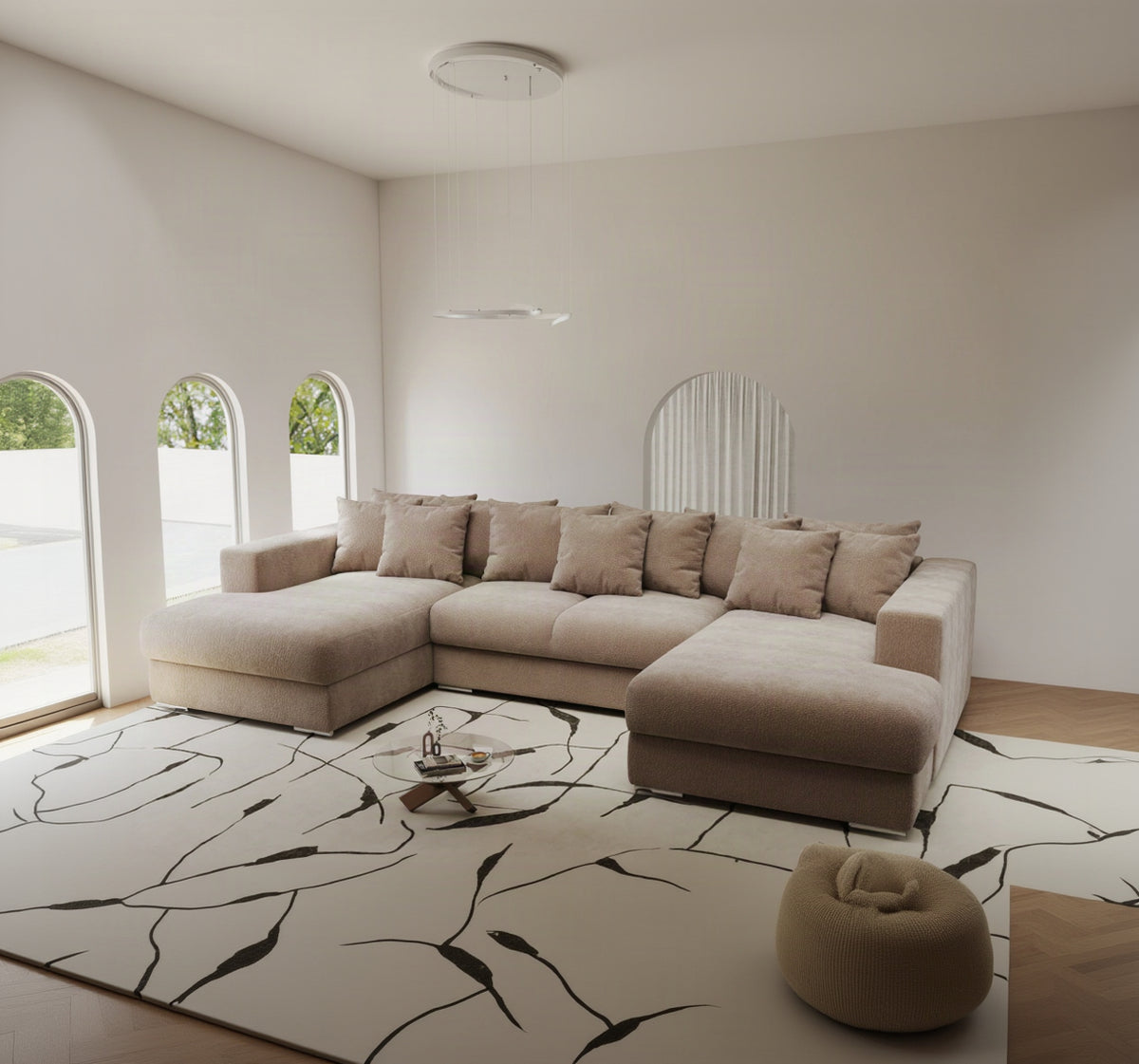 Colțar extensibil dumonde Gloria U Vibe Maro 340x167 cm — imagine 1