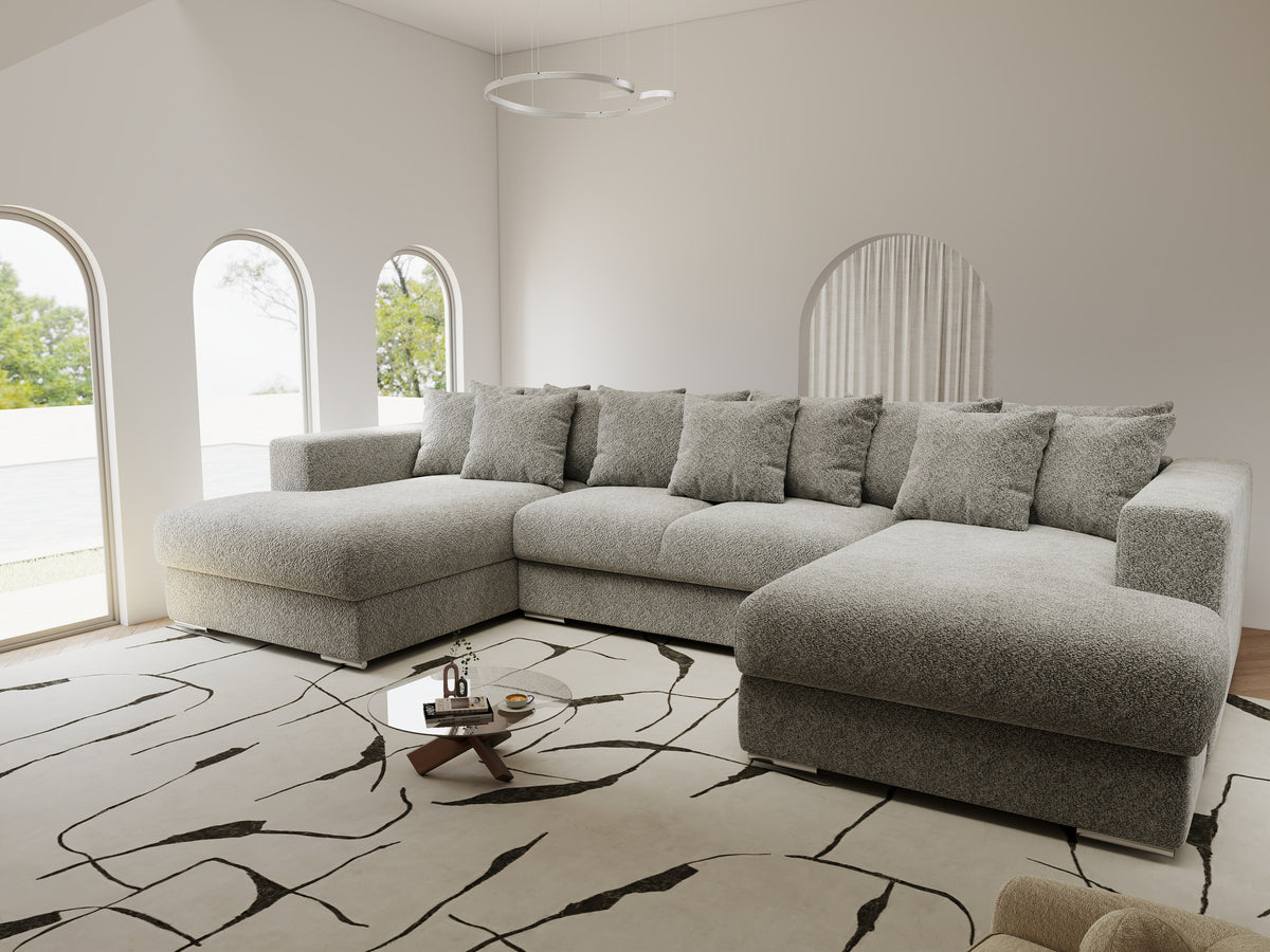 Colțar extensibil dumonde Gloria U Arena Silver 340x167 cm — imagine 2