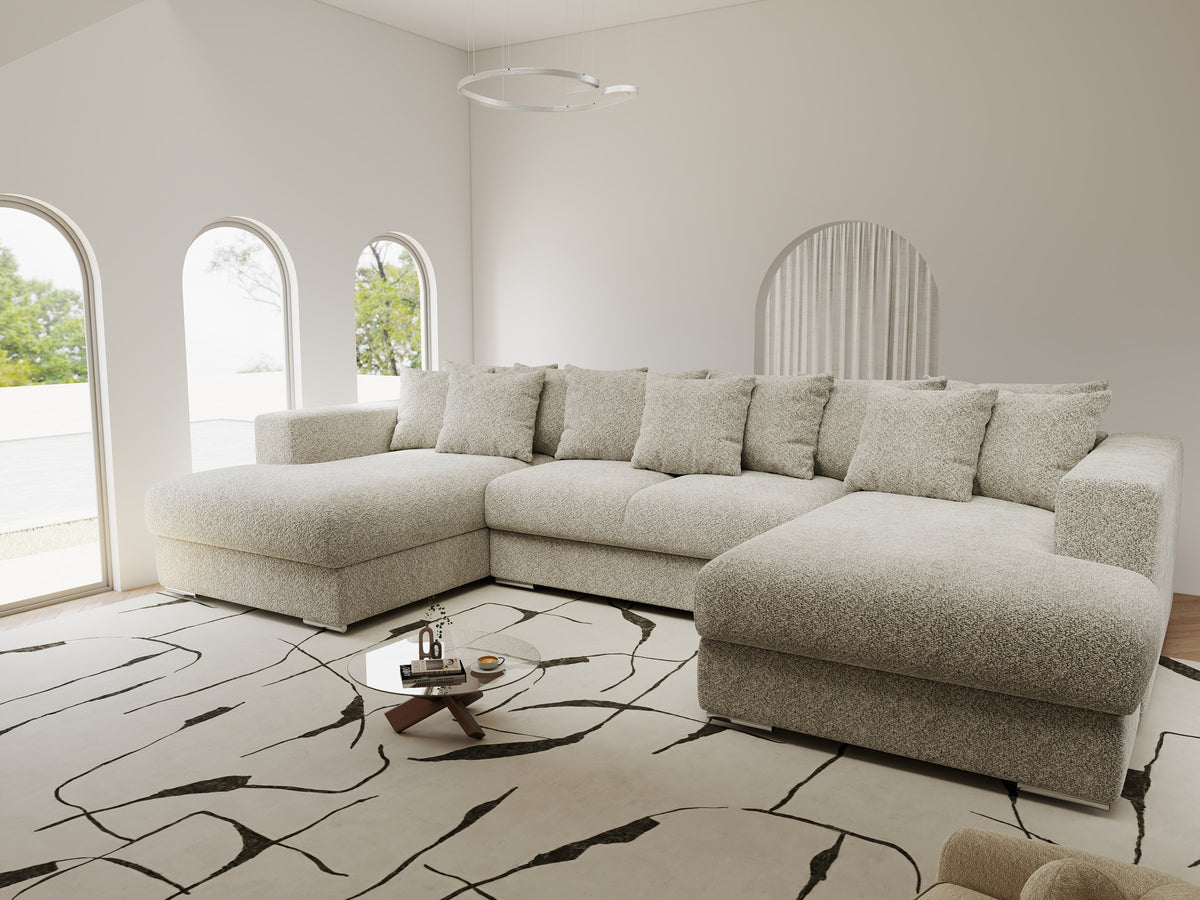 Colțar extensibil dumonde Gloria U Arena Bej 340x167 cm — imagine 2