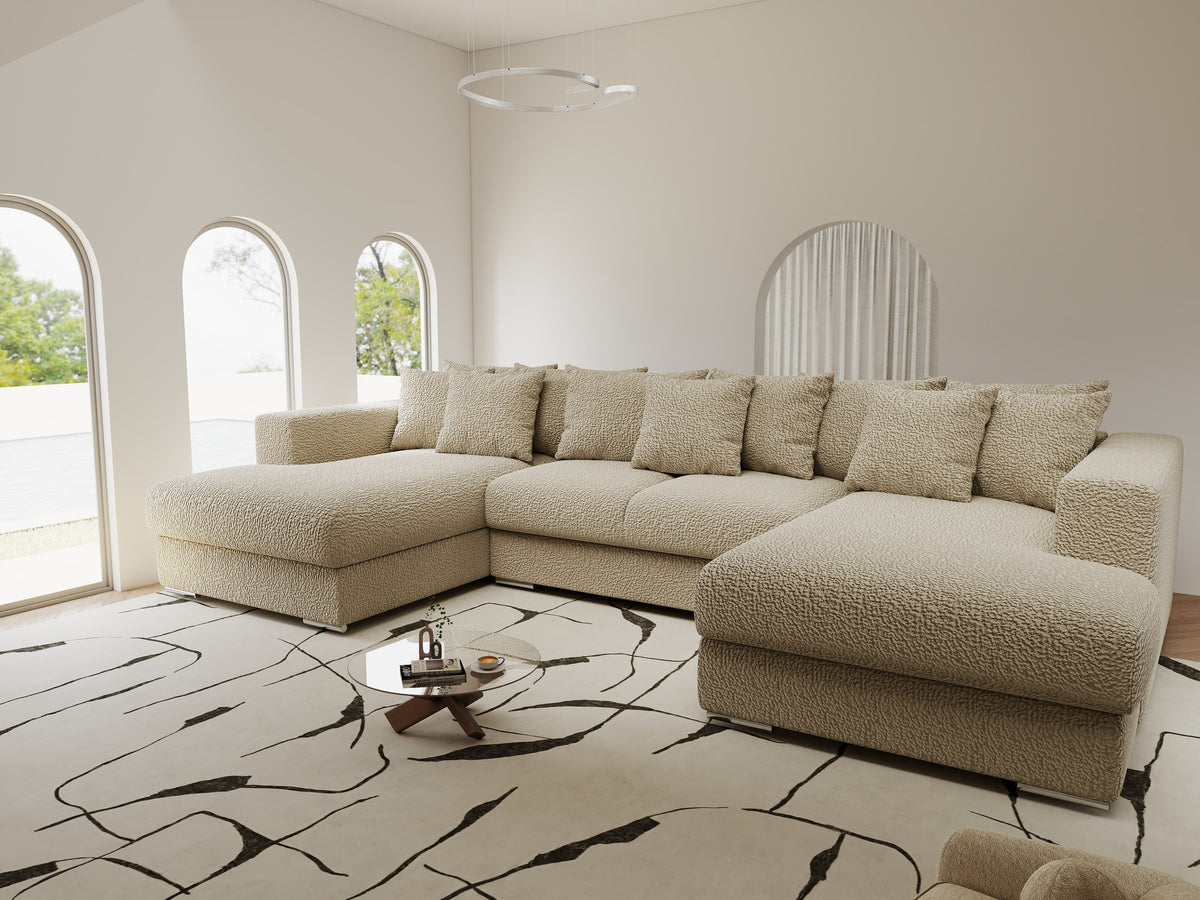 Colțar extensibil dumonde Gloria U Jaguar Linen 340x167 cm — imagine 2