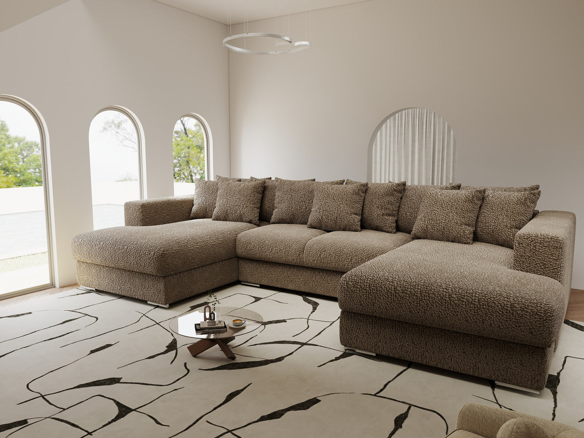 Colțar extensibil dumonde Gloria U Jaguar Mink 340x167 cm — imagine 2