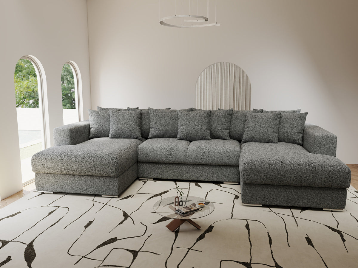 Colțar extensibil dumonde Gloria U Monte Gri 340x167 cm — imagine 2