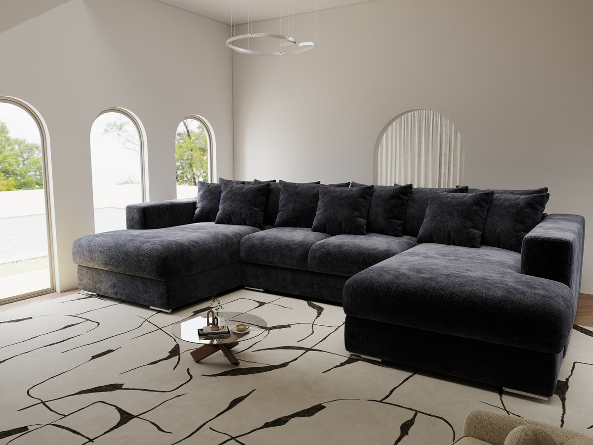 Colțar extensibil dumonde Gloria U Vibe Antracit 340x167 cm — imagine 2