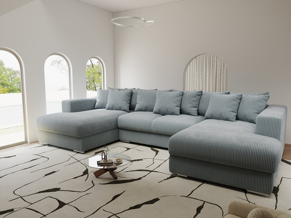 Colțar extensibil dumonde Gloria U Zoom Gri 340x167 cm — imagine 2
