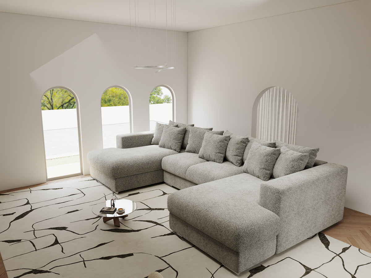 Colțar extensibil dumonde Gloria U Arena Silver 340x167 cm — imagine 3