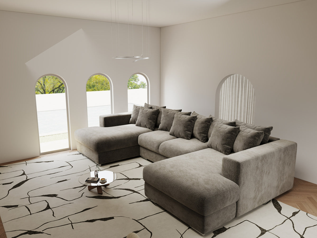 Colțar extensibil dumonde Gloria U Vibe Capucino 340x167 cm — imagine 3