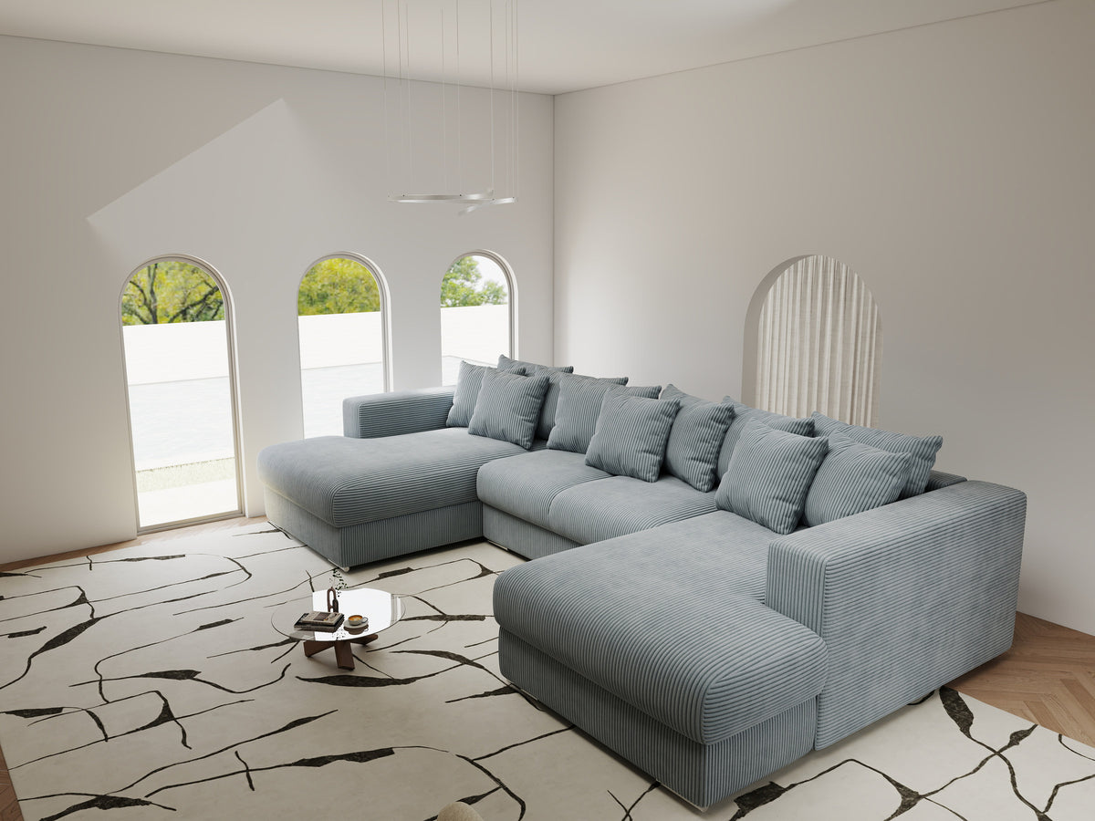 Colțar extensibil dumonde Gloria U Zoom Gri 340x167 cm — imagine 3