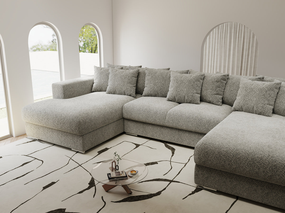 Colțar extensibil dumonde Gloria U Arena Silver 340x167 cm — imagine 4