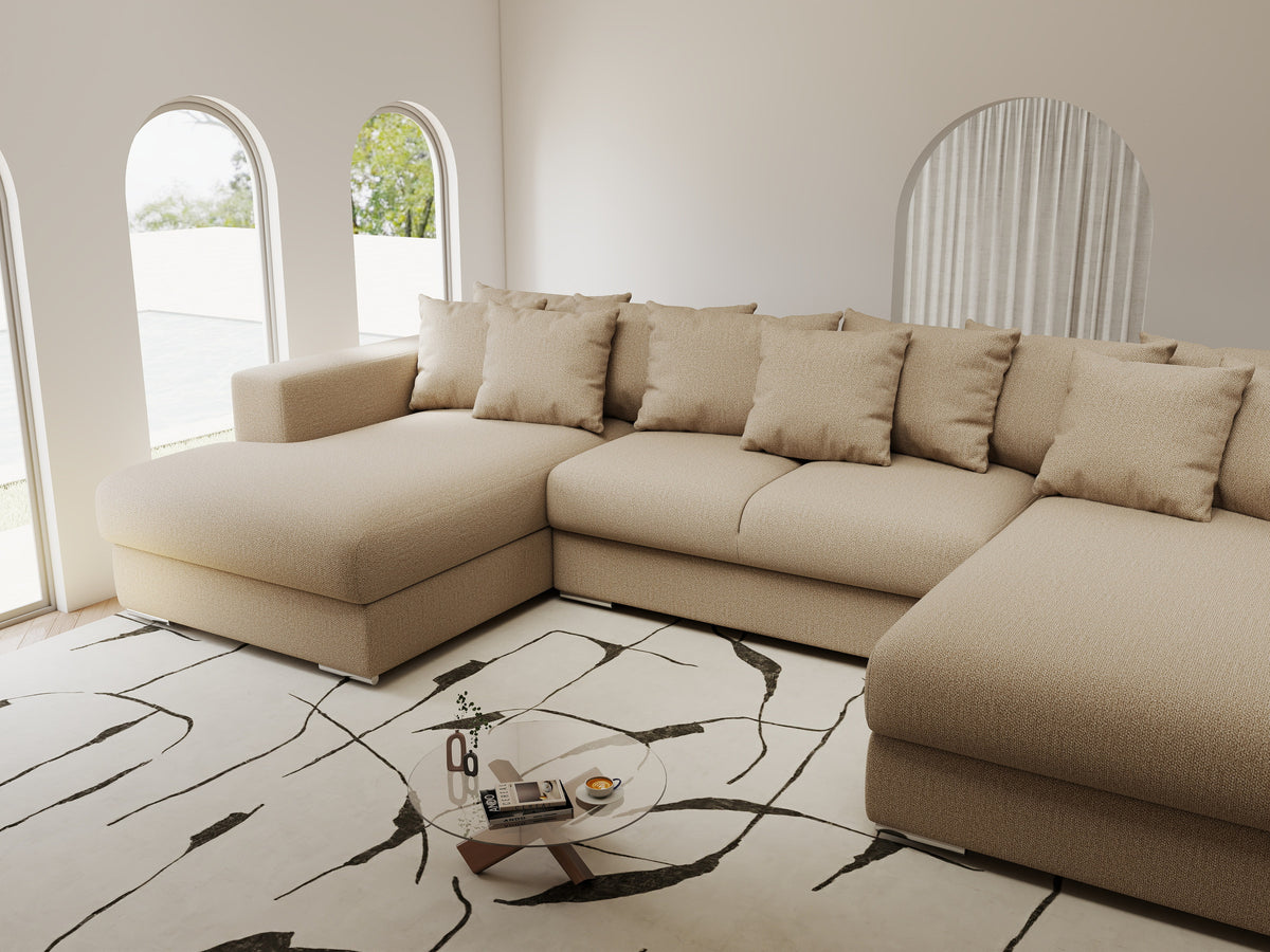 Colțar extensibil dumonde Gloria U Enjoy Camel 340x167 cm — imagine 4