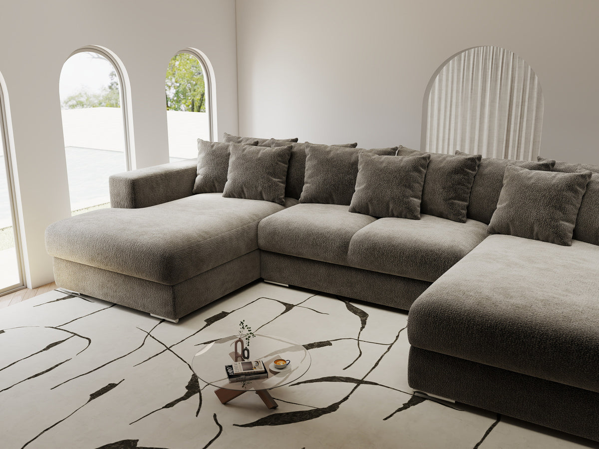 Colțar extensibil dumonde Gloria U Vibe Capucino 340x167 cm — imagine 4