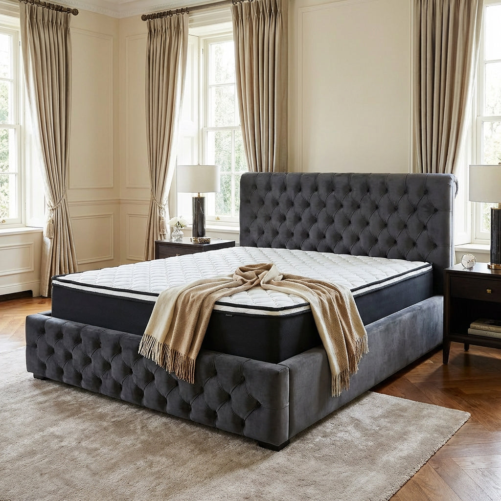 Saltea dumonde Elvara Comfort Pocket 160x200 cm, arcuri individuale, spuma inalta densitate, superortopedica, grosime 25cm