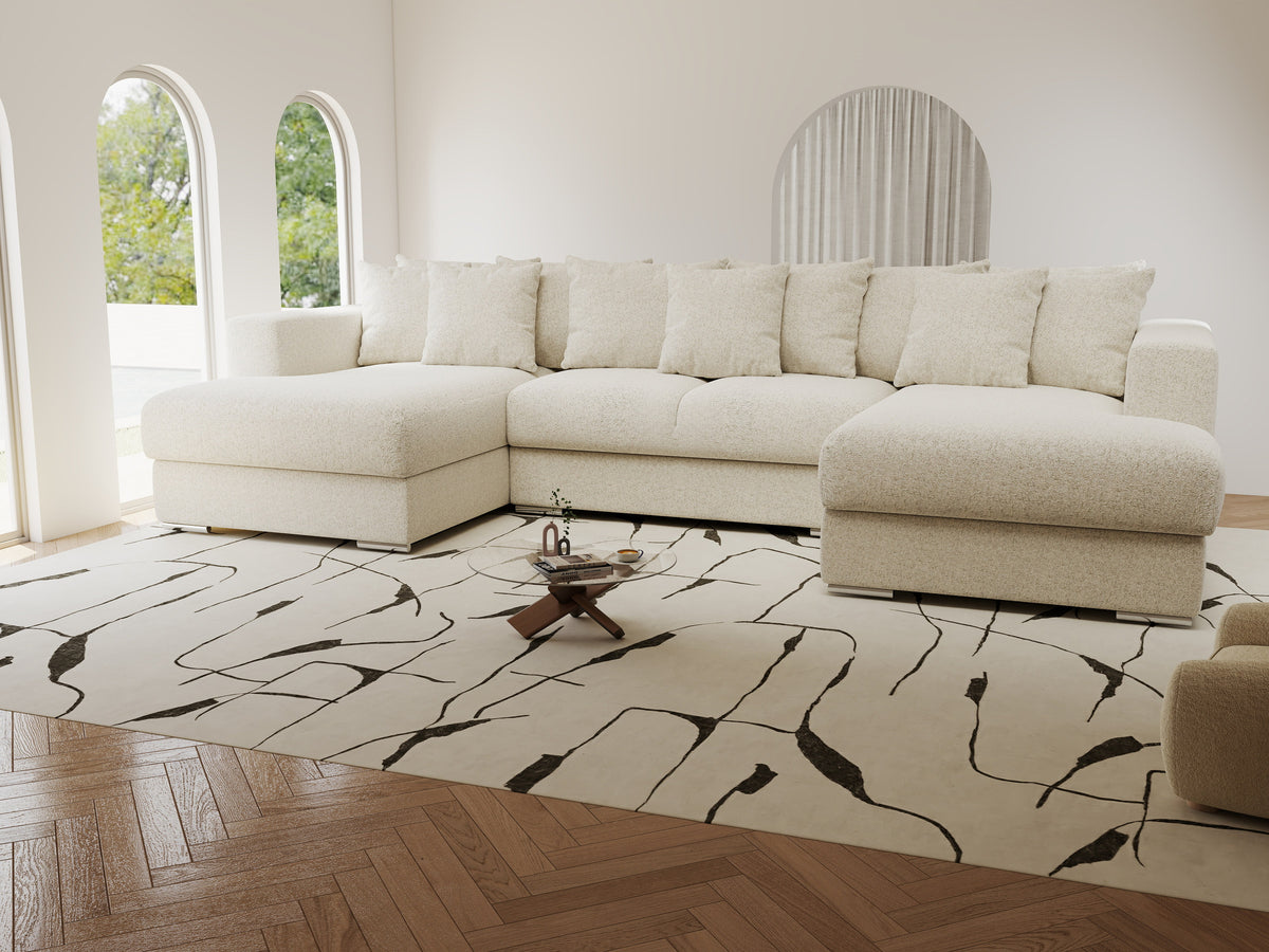 Colțar extensibil dumonde Gloria U Monte Bej 340x167 cm — imagine 5