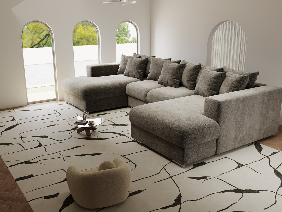 Colțar extensibil dumonde Gloria U Vibe Capucino 340x167 cm — imagine 5