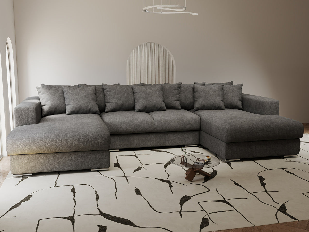Colțar extensibil dumonde Gloria U Enjoy Kaki 340x167 cm — imagine 6