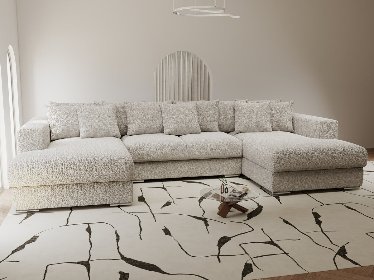 Colțar extensibil dumonde Gloria U Jaguar Gri 340x167 cm — imagine 6