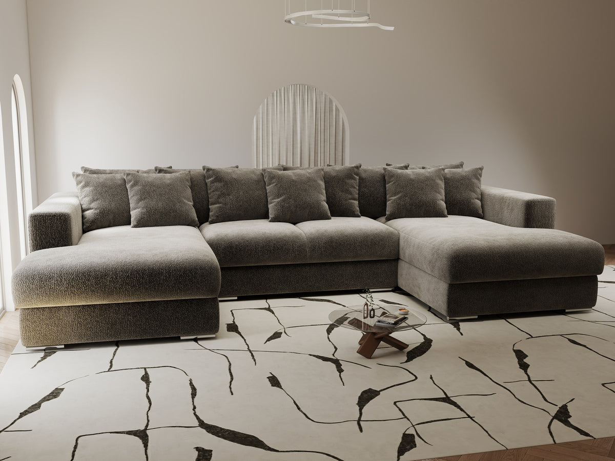 Colțar extensibil dumonde Gloria U Vibe Capucino 340x167 cm — imagine 6