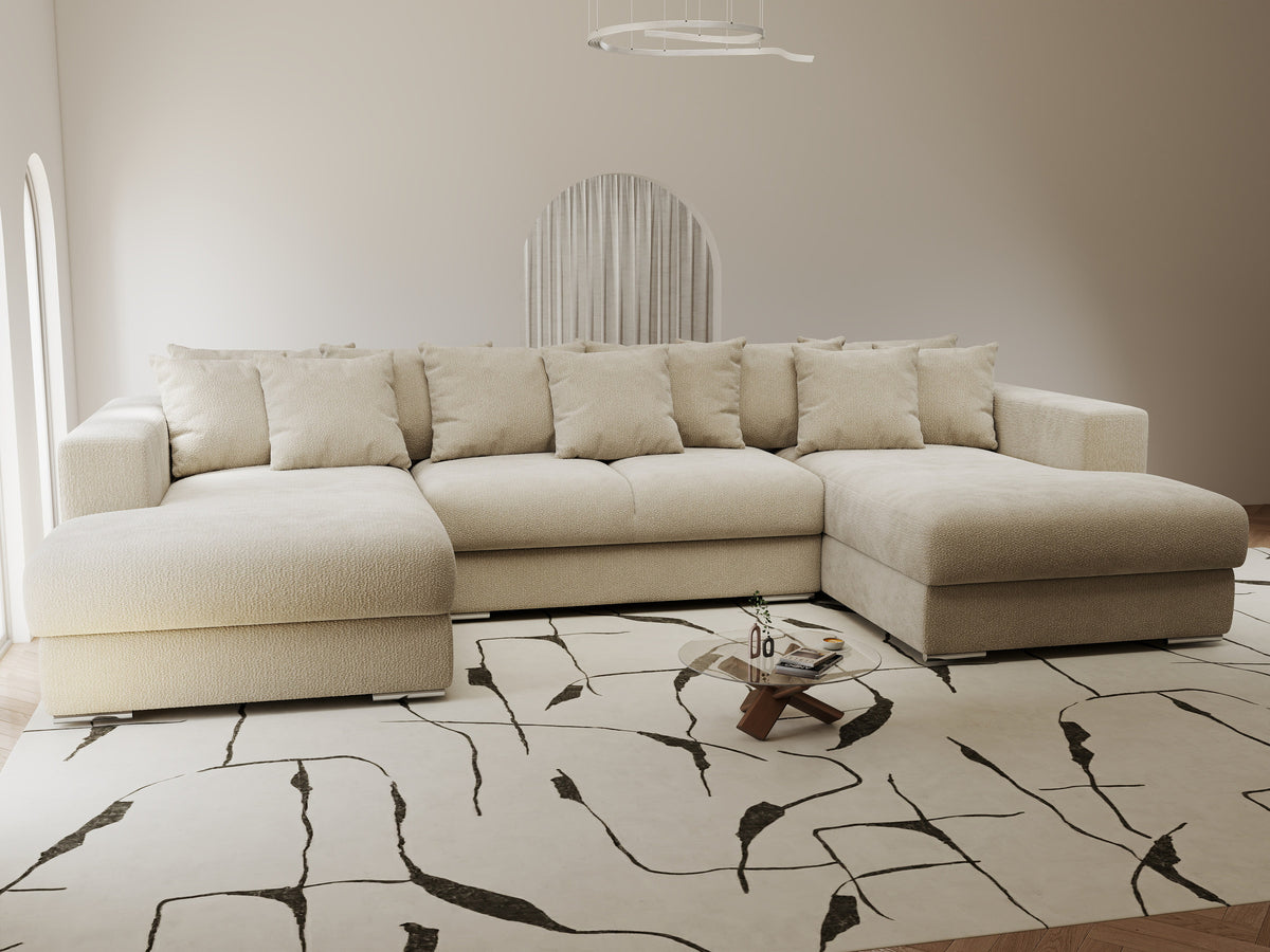 Colțar extensibil dumonde Gloria U Vibe Bej 340x167 cm — imagine 6