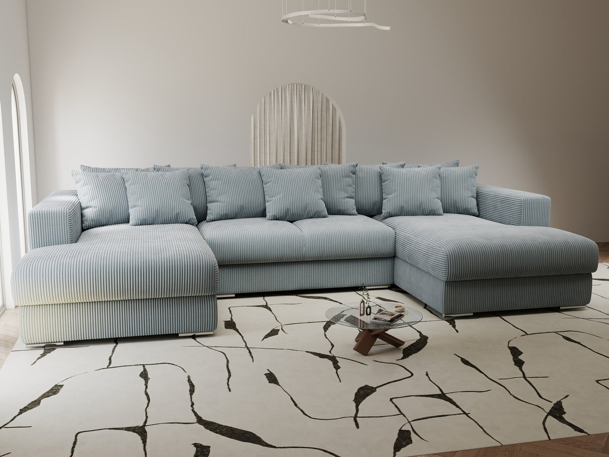 Colțar extensibil dumonde Gloria U Zoom Gri 340x167 cm — imagine 6