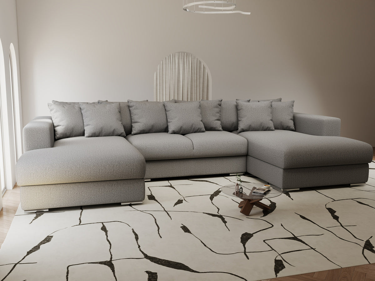 Colțar extensibil dumonde Gloria U Enjoy Gri 340x167 cm — imagine 7