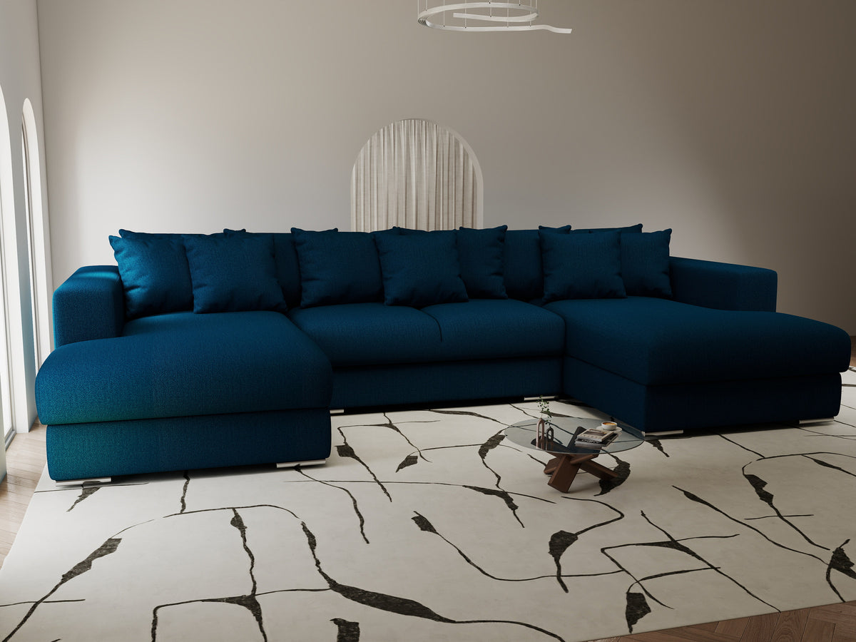 Colțar extensibil dumonde Gloria U Enjoy Petrol 340x167 cm — imagine 7