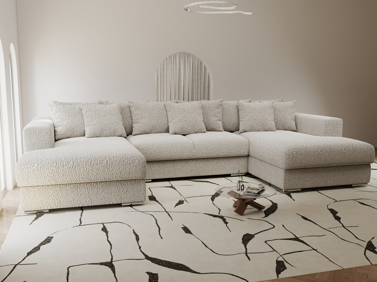 Colțar extensibil dumonde Gloria U Jaguar Gri 340x167 cm — imagine 7