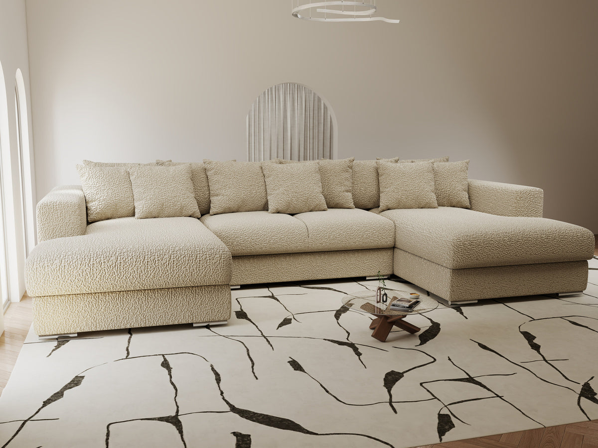 Colțar extensibil dumonde Gloria U Jaguar Linen 340x167 cm — imagine 7
