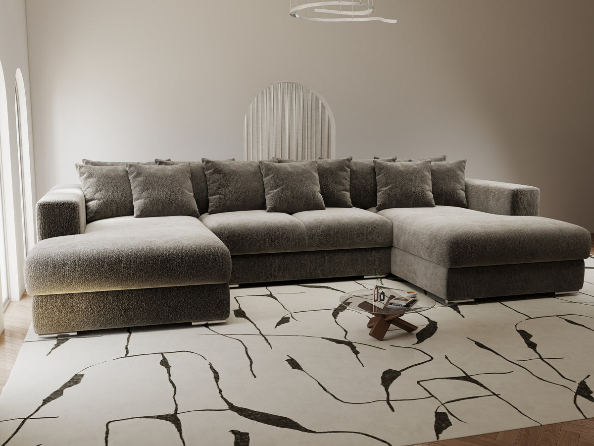 Colțar extensibil dumonde Gloria U Vibe Capucino 340x167 cm — imagine 7