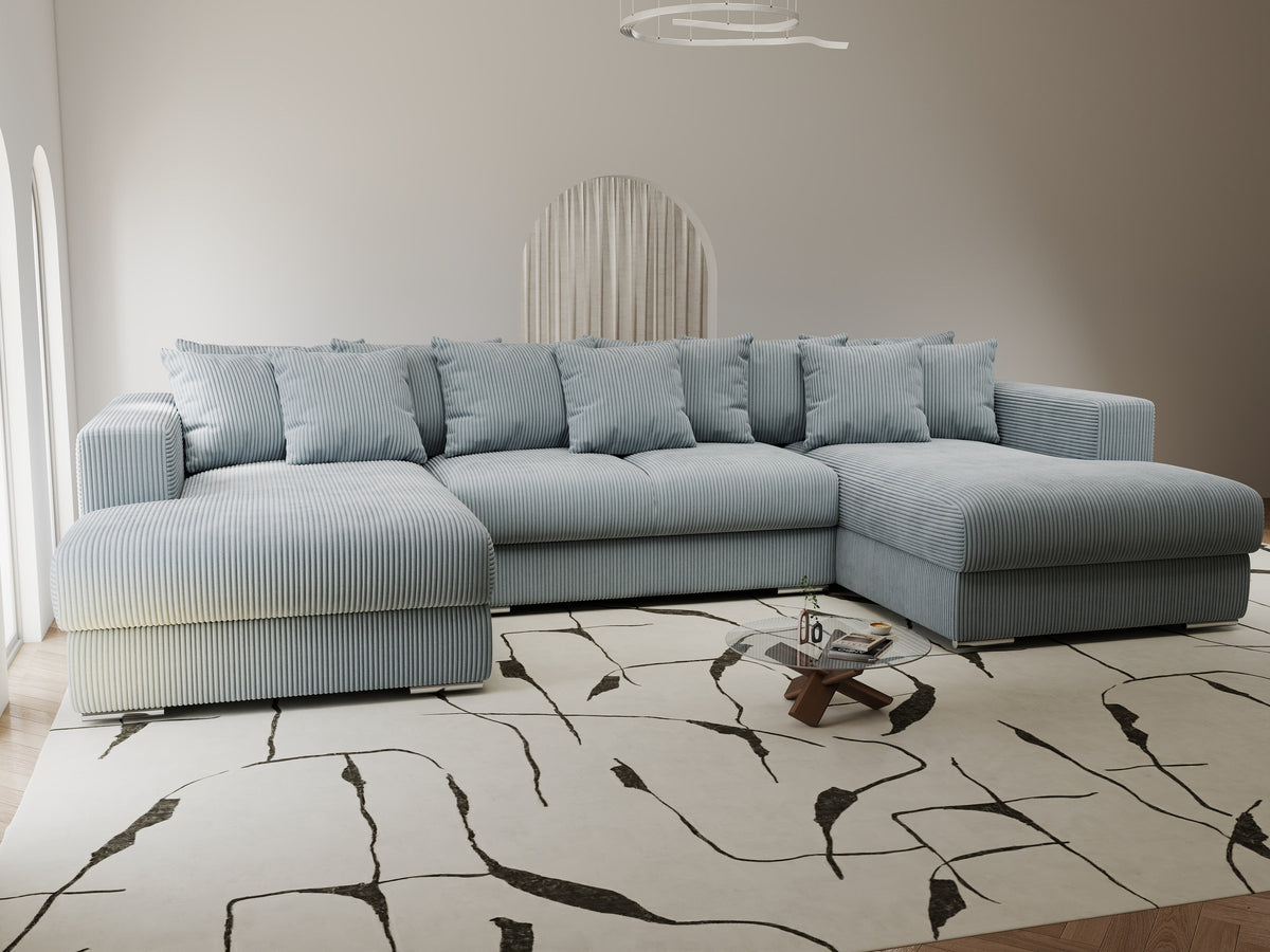 Colțar extensibil dumonde Gloria U Zoom Gri 340x167 cm — imagine 7