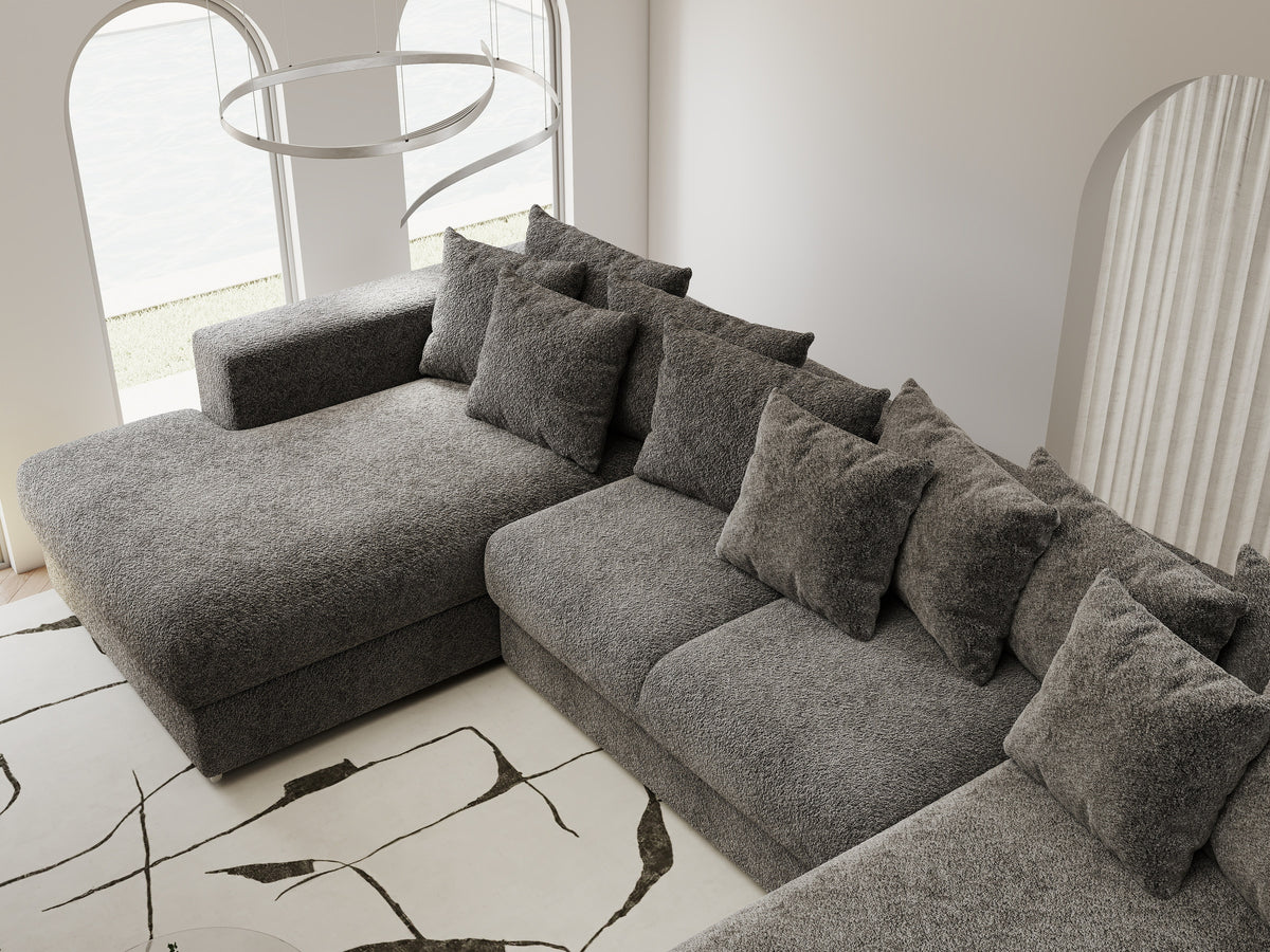Colțar extensibil dumonde Gloria U Arena Grafit 340x167 cm — imagine 8