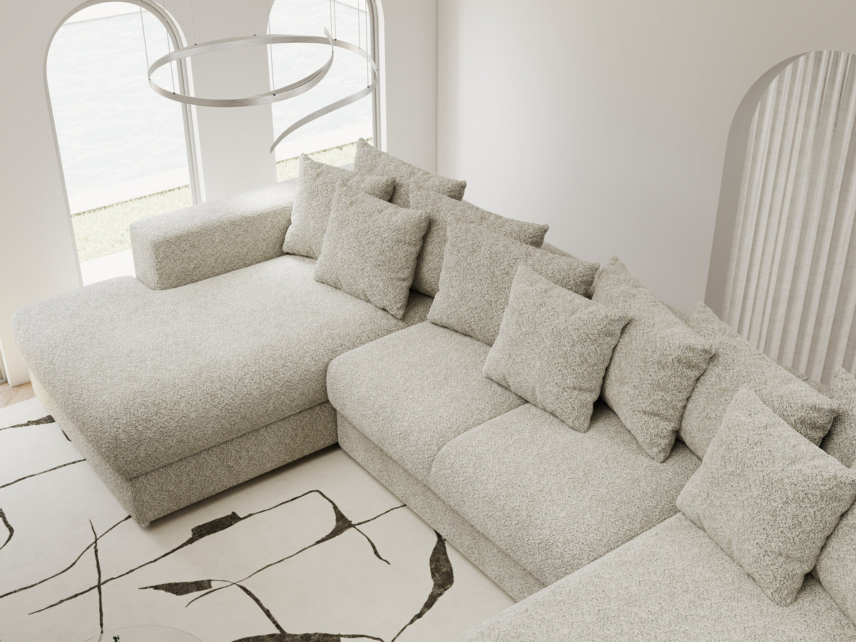 Colțar extensibil dumonde Gloria U Arena Bej 340x167 cm — imagine 8