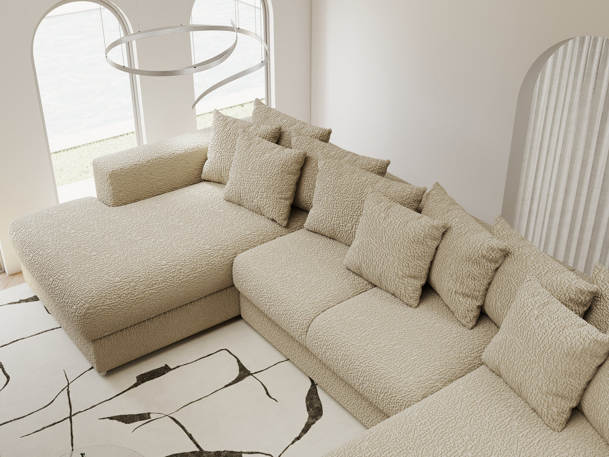Colțar extensibil dumonde Gloria U Jaguar Linen 340x167 cm — imagine 8