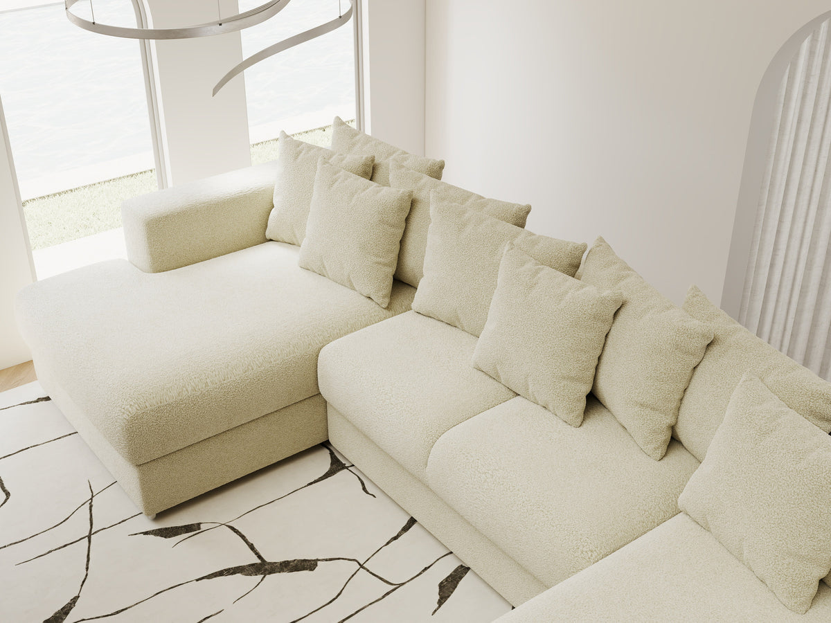 Colțar extensibil dumonde Gloria U Quelle Ivory 340x167 cm — imagine 8