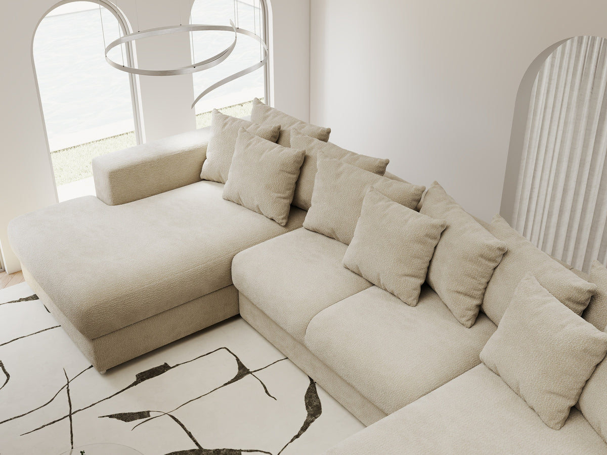 Colțar extensibil dumonde Gloria U Vibe Bej 340x167 cm — imagine 8