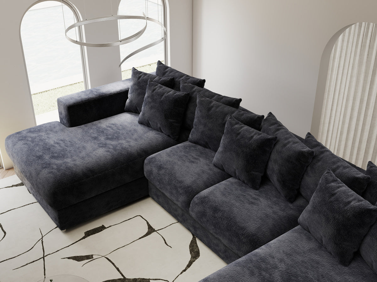 Colțar extensibil dumonde Gloria U Vibe Antracit 340x167 cm — imagine 8