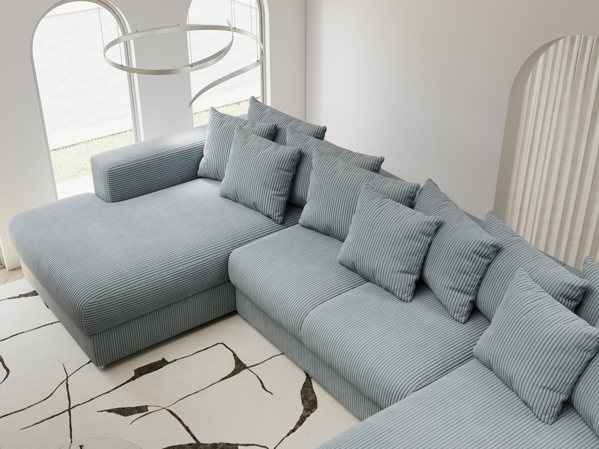 Colțar extensibil dumonde Gloria U Zoom Gri 340x167 cm — imagine 8