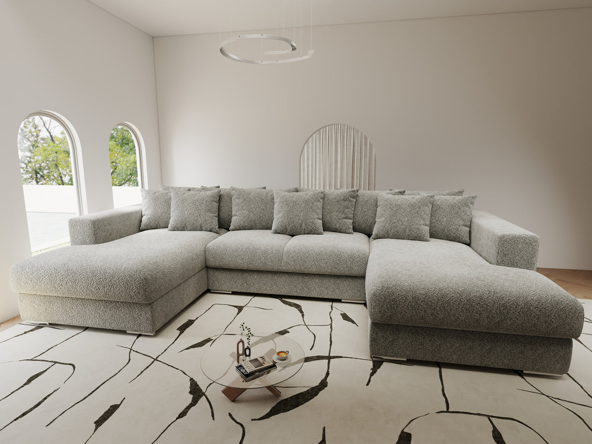 Colțar extensibil dumonde Gloria U Arena Silver 340x167 cm — imagine 9