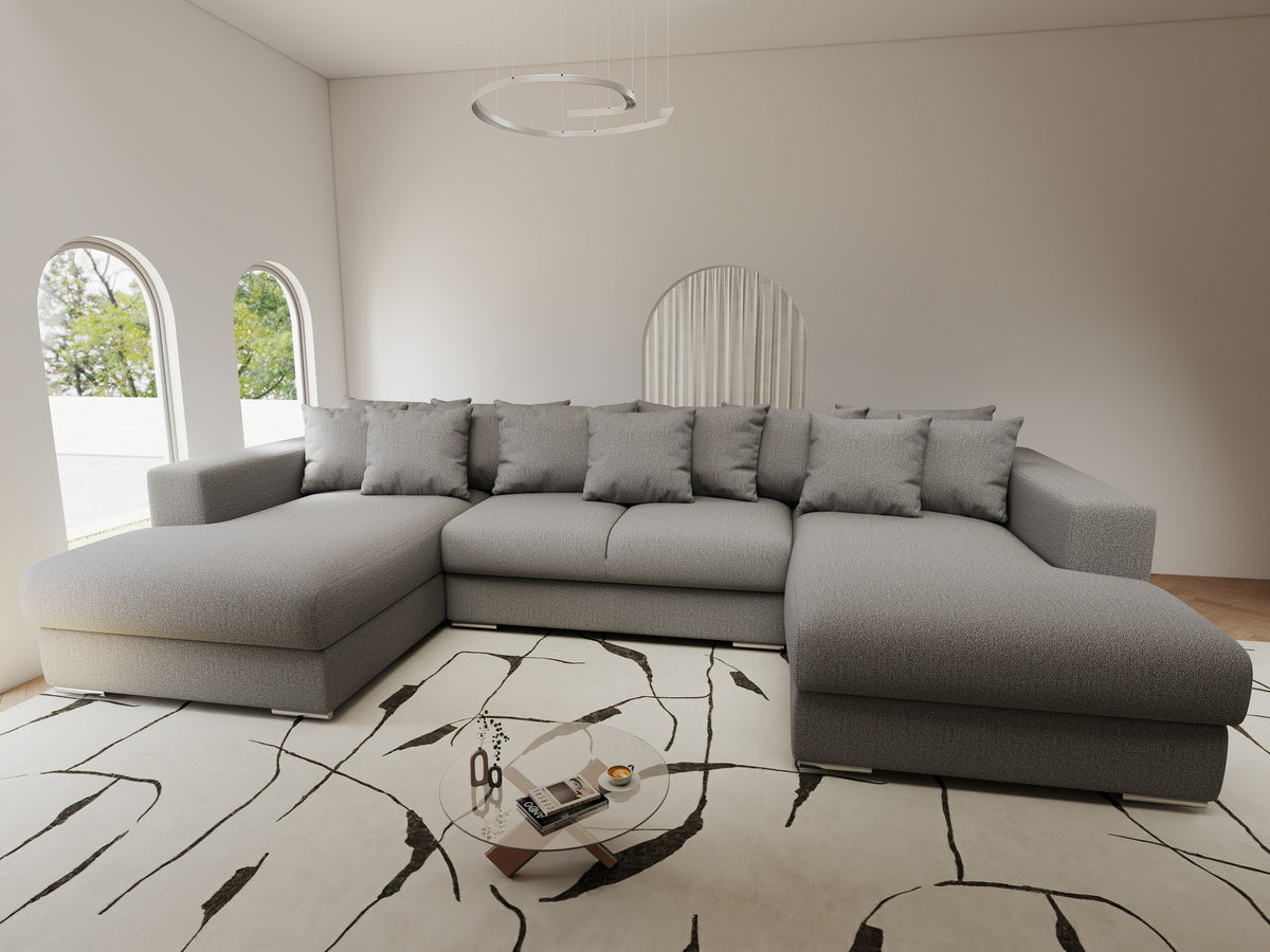 Colțar extensibil dumonde Gloria U Enjoy Gri 340x167 cm — imagine 9