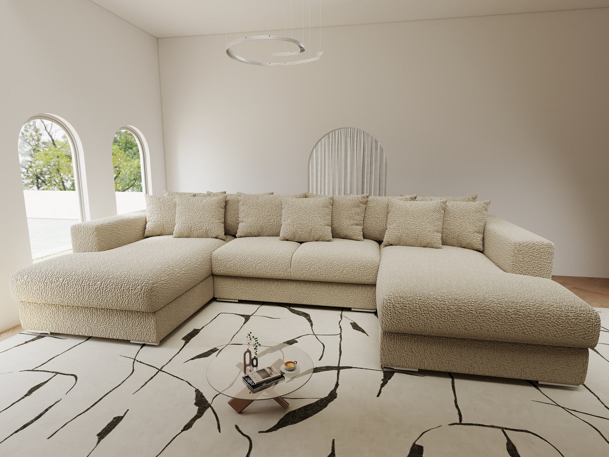 Colțar extensibil dumonde Gloria U Jaguar Linen 340x167 cm — imagine 9