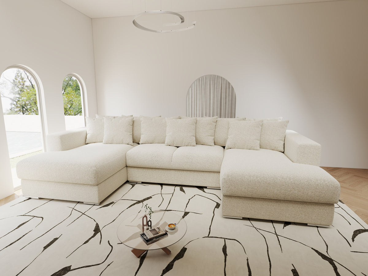 Colțar extensibil dumonde Gloria U Monte Bej 340x167 cm — imagine 9