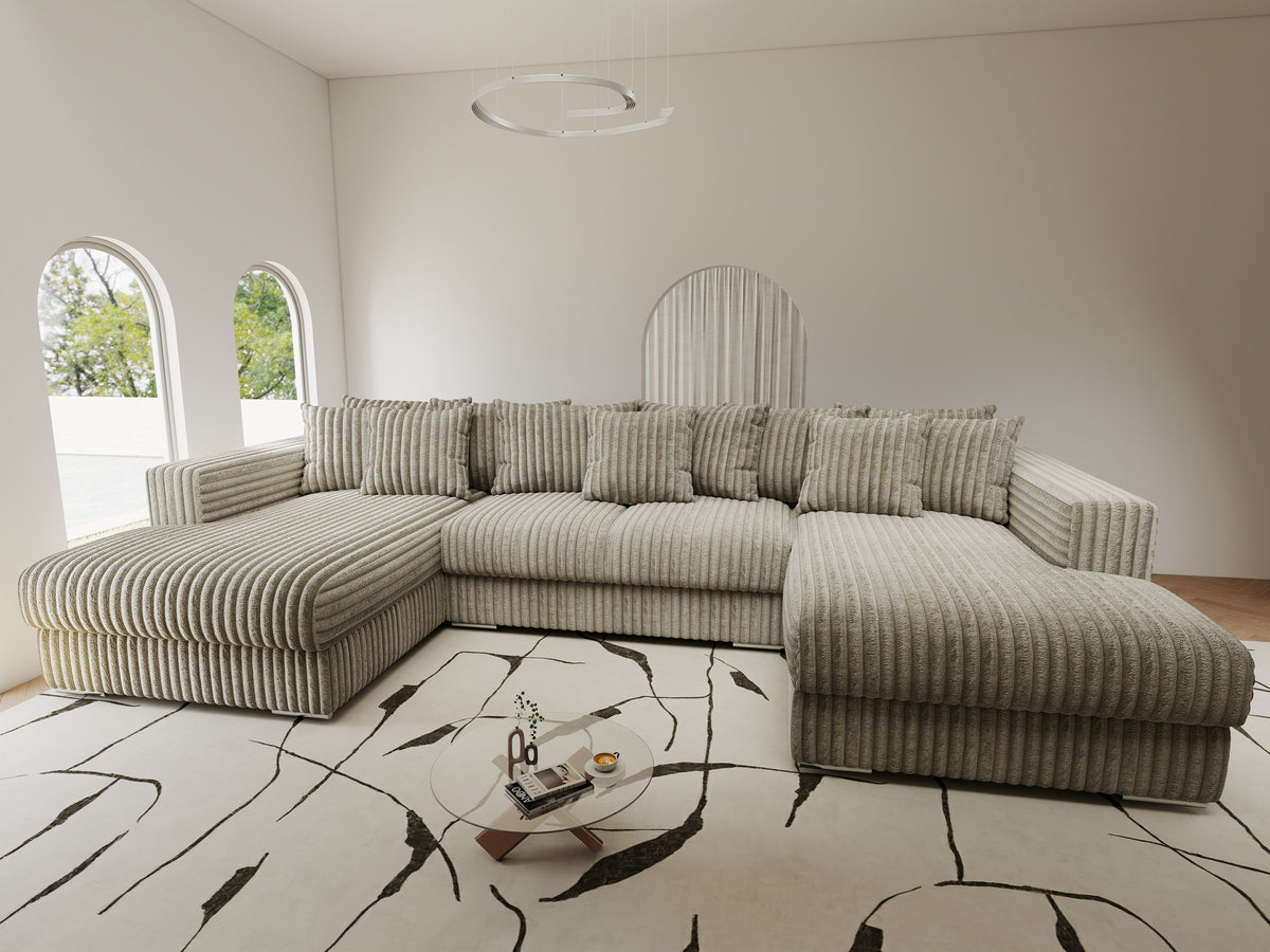 Colțar extensibil dumonde Gloria U Tilia Capucino 340x167 cm — imagine 9