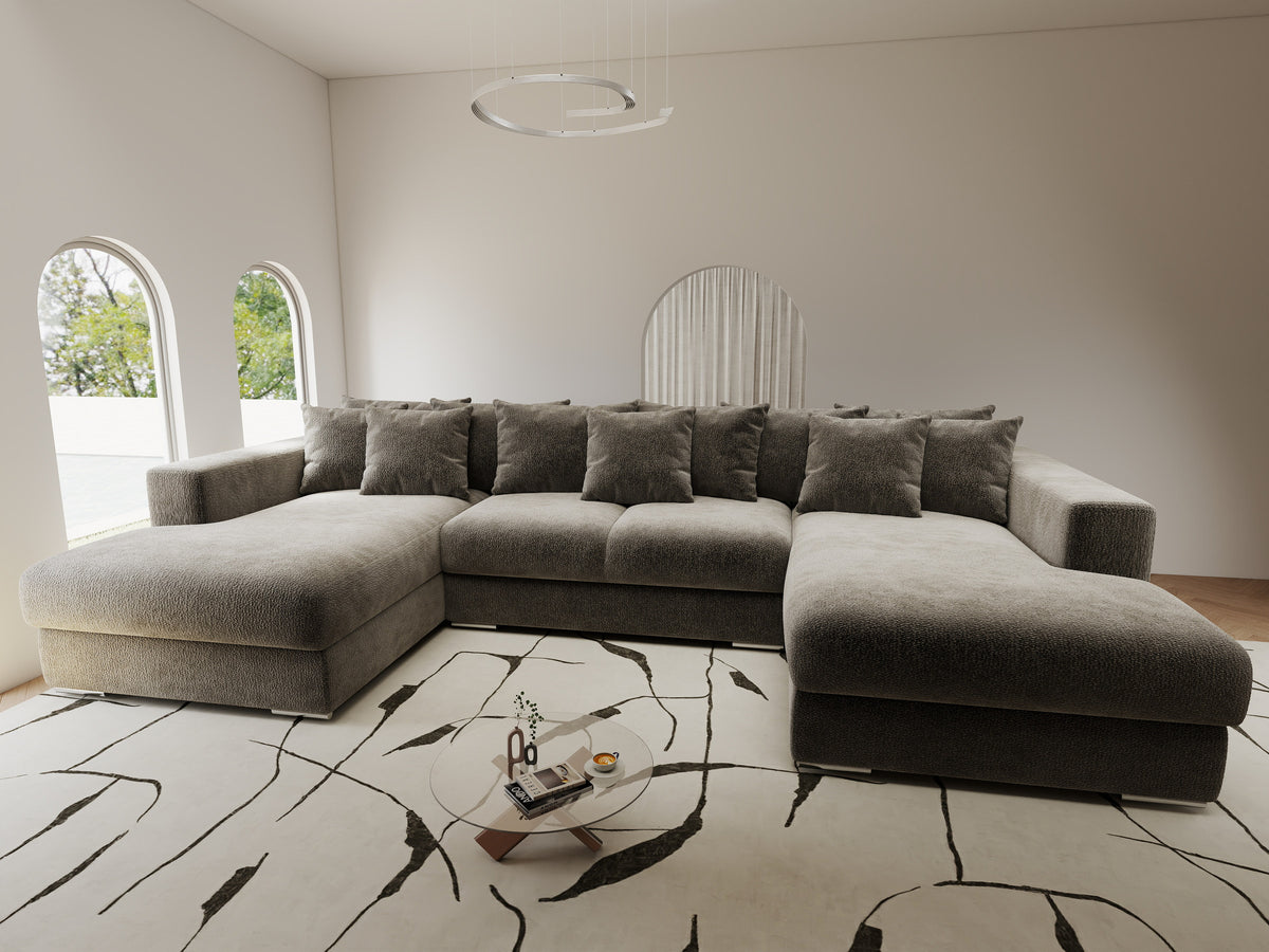 Colțar extensibil dumonde Gloria U Vibe Capucino 340x167 cm — imagine 9
