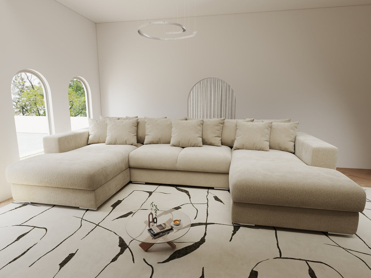 Colțar extensibil dumonde Gloria U Vibe Bej 340x167 cm — imagine 9