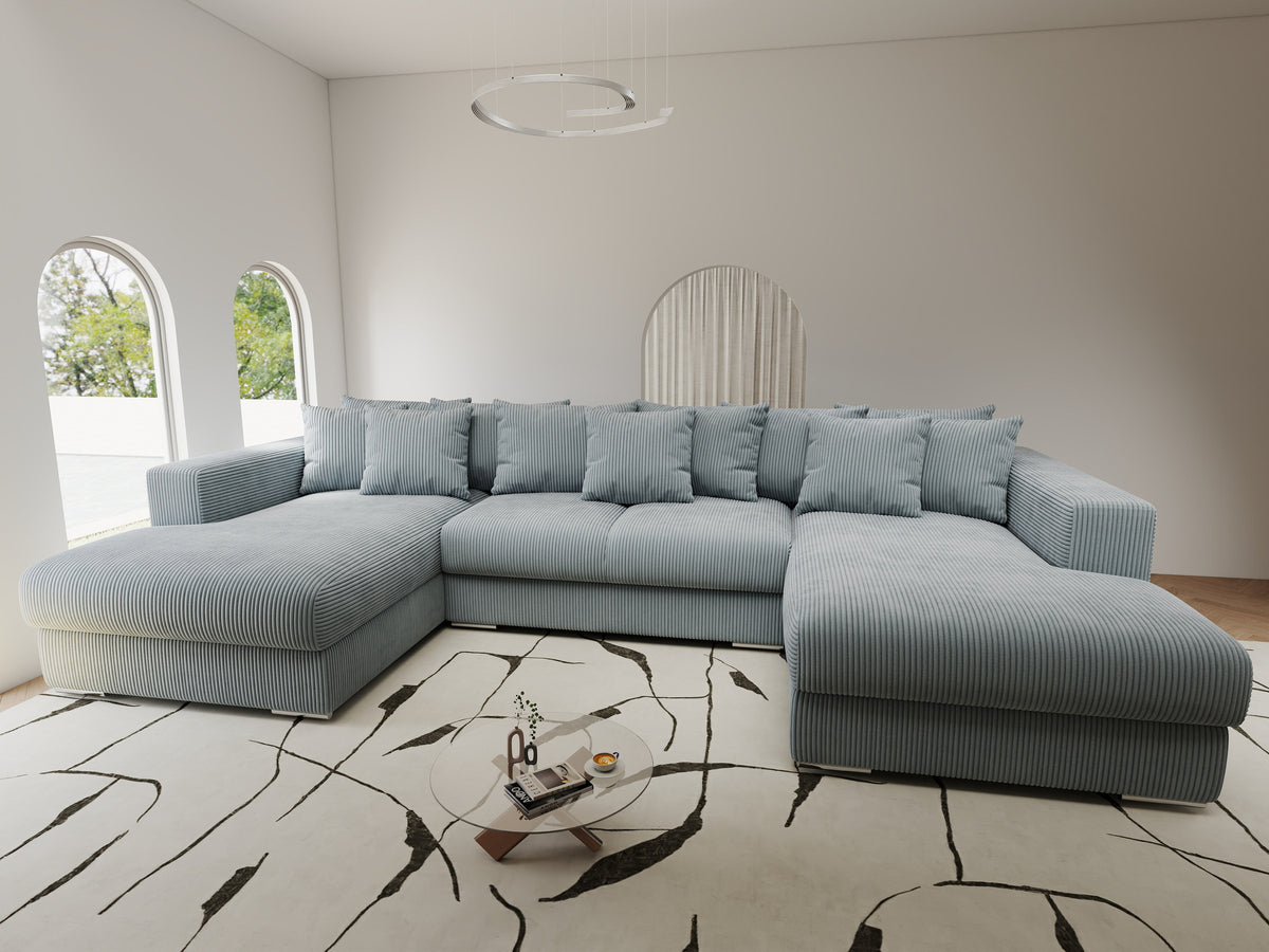 Colțar extensibil dumonde Gloria U Zoom Gri 340x167 cm — imagine 9