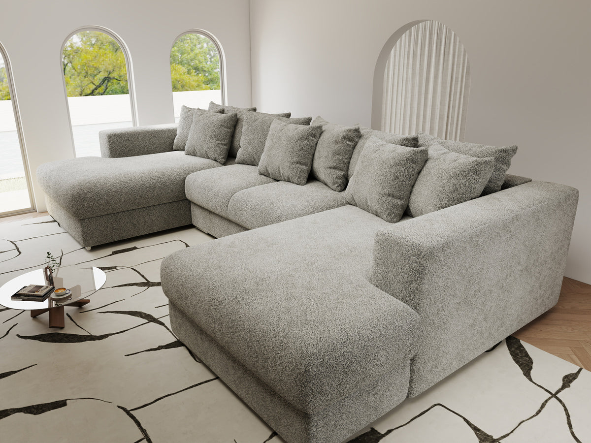 Colțar extensibil dumonde Gloria U Arena Silver 340x167 cm — imagine 10