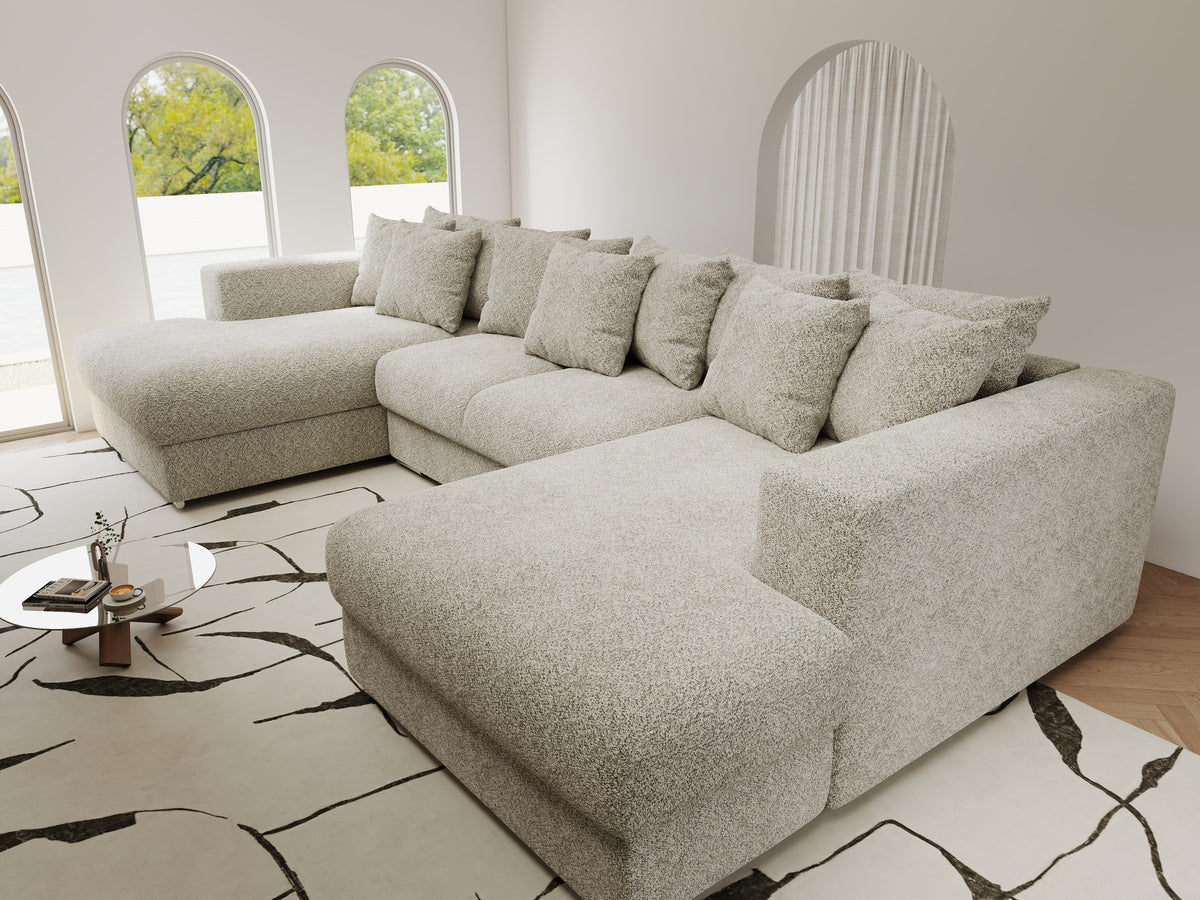 Colțar extensibil dumonde Gloria U Arena Bej 340x167 cm — imagine 10