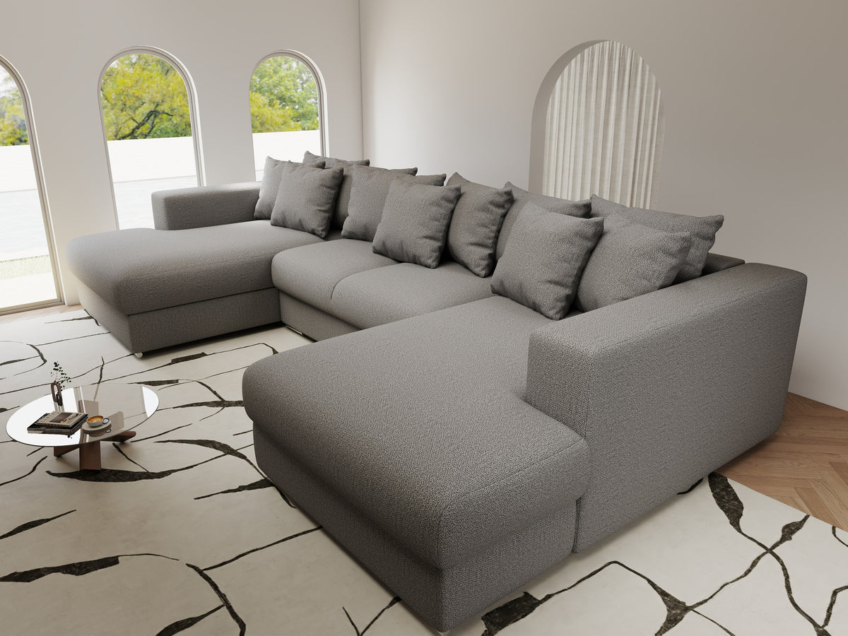Colțar extensibil dumonde Gloria U Enjoy Gri 340x167 cm — imagine 10