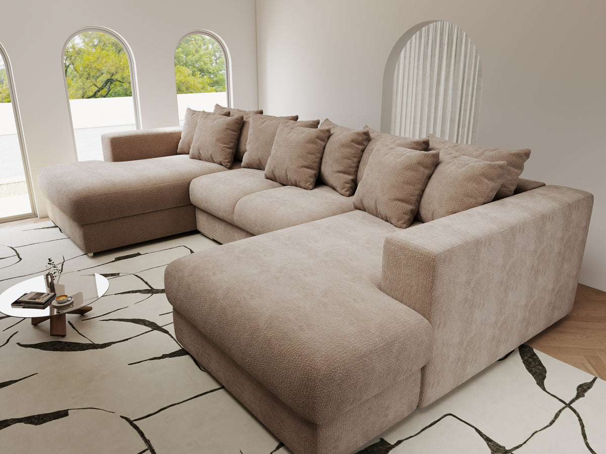 Colțar extensibil dumonde Gloria U Vibe Maro 340x167 cm — imagine 10