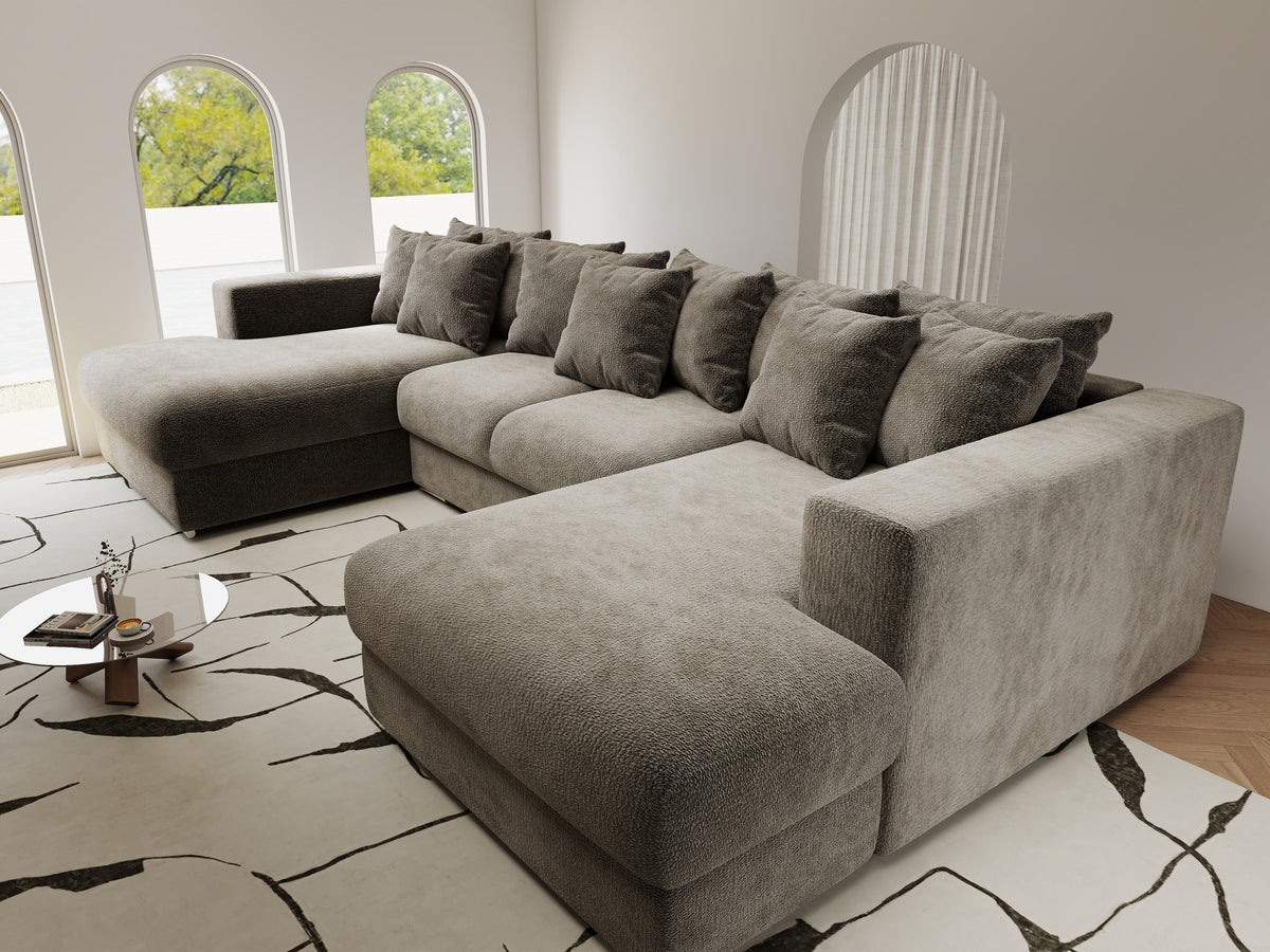 Colțar extensibil dumonde Gloria U Vibe Capucino 340x167 cm — imagine 10