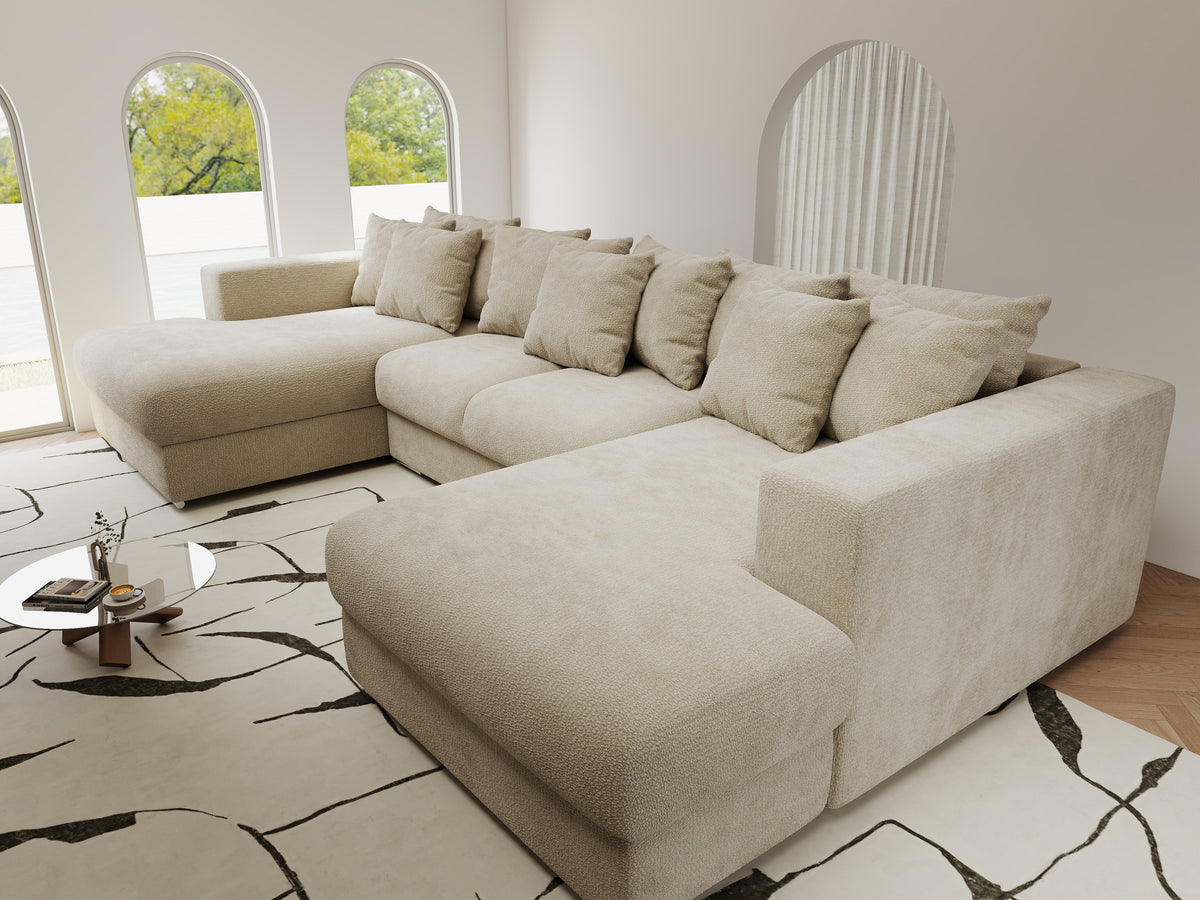 Colțar extensibil dumonde Gloria U Vibe Bej 340x167 cm — imagine 10